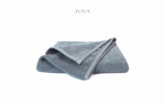 Jviva - ผ้าขนหนูเช็ดตัวคอตตอน (Hotel Collection) - สีเทา