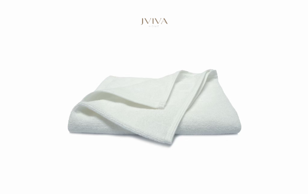 Jviva - ผ้าขนหนูเช็ดตัวคอตตอน (Hotel Collection) - สีขาว